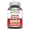 Amazing Nutrition Quercetin 800 Mg dengan Bromelain 165 Mg Vevgie Capsules Suplement (24; Non-GMO 124; Gluten Free 124; Made in USA 124; Sustable for Vegetarians (240 Count)