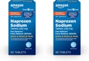 Basic Care Back and Muscle Pain, Naproxen Sodium Tablet 220 mg, Pain Reliever and Fever Reducer, untuk Bacache, Muscular Aches, Minor Arthritis Pain, Headache and More, 90 Count (Paket 2)