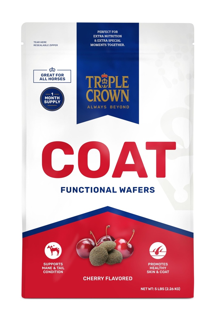 Triple Crown Coat Wafers, Functional Horse Wafers, Horse Coat Supplement, Horse Skin Supplemen Wafer, 5 Ibs