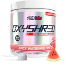 Powder Pre Workout EHP Labs OxyShred - Powder pretraining dengan L Glutamine & Acetyl Carnitine, Energy Boost Drink - Semangka Juicy, 60 Servings