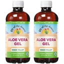 Lily dari Desert Aloe Vera Gel - Inner Fillet Thicker Konsistensi Aloe Vera Minum dengan Vitamin Natural, Enzymes Diet for Gut Health, Relief Perut, Wellness, Glowing Skin, 32 Oz (Paket 2)