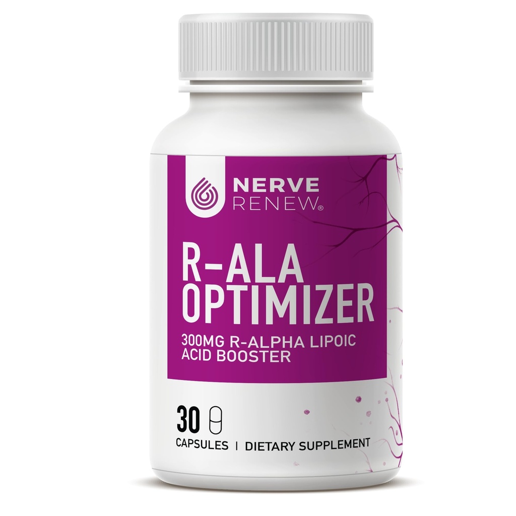 PENERVE ENEW Optimizer - Dieter Suplemen - 30 Kapsul - 300 mg Stabilisasi R-Alpha Lipoic Acid per Capsule untuk Natural Nerve Disconvenive Dukungan - Absorpsi Cepat - Aman dan Semua Natural
