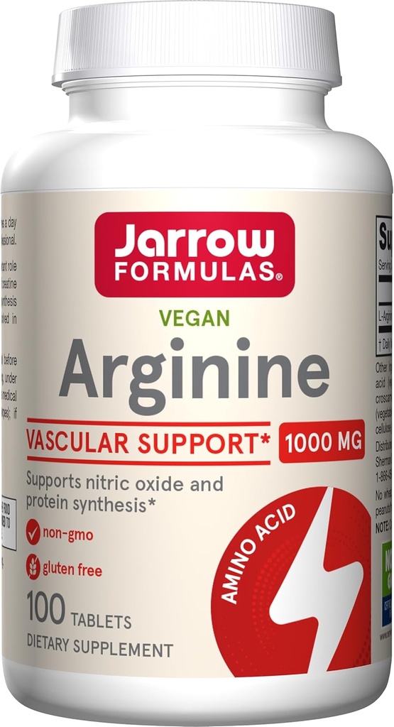 Jarrow Formulas, L- Arginine 1000 Mg Tablet, 100 Cacah