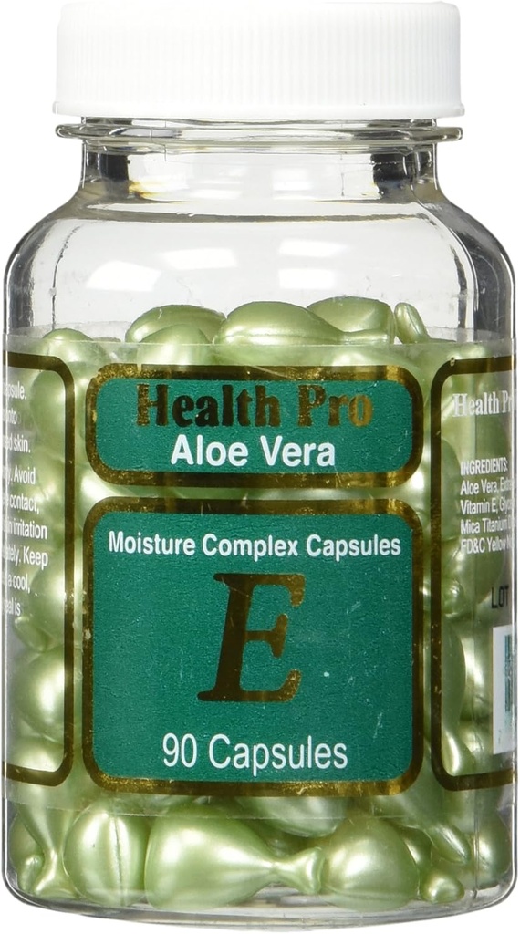 Aloe Vera & Vitamin E Skin Oil, 90 capsules hijau