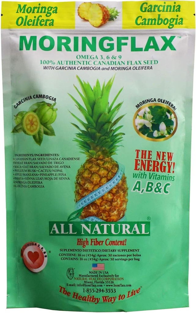 Bag Formula 100 Benih Api Kanada Natural dengan Garcinia Kamboja dan Moringa Oleifera Bag, Tan, 16 Ounce