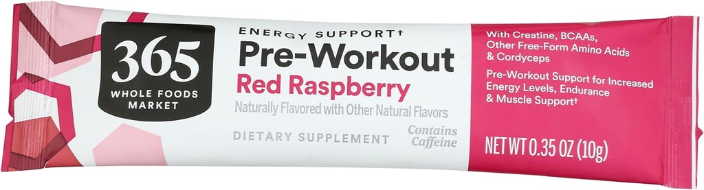 365 oleh Whole Foods Market, Red Raspberry Pretraining Packet, 0.35 Ounce