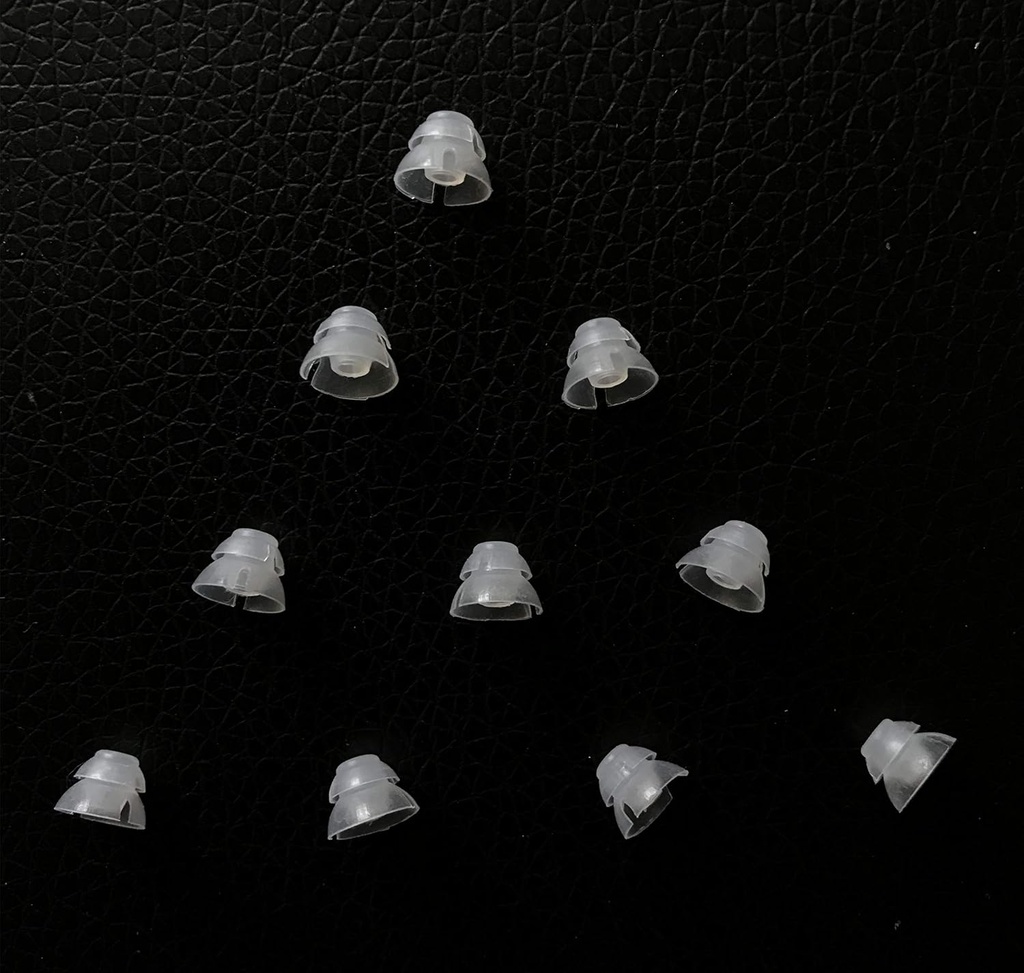 Jungle Care ® (6mm Small * 10pc) Double Layer Hearing Aid Domes Comfortable PSAP (Personal Sound Amplifier Product) Kit Ear Tips Invisible, Sempurna untuk Open Air (Open fit), kecuali untuk RIC