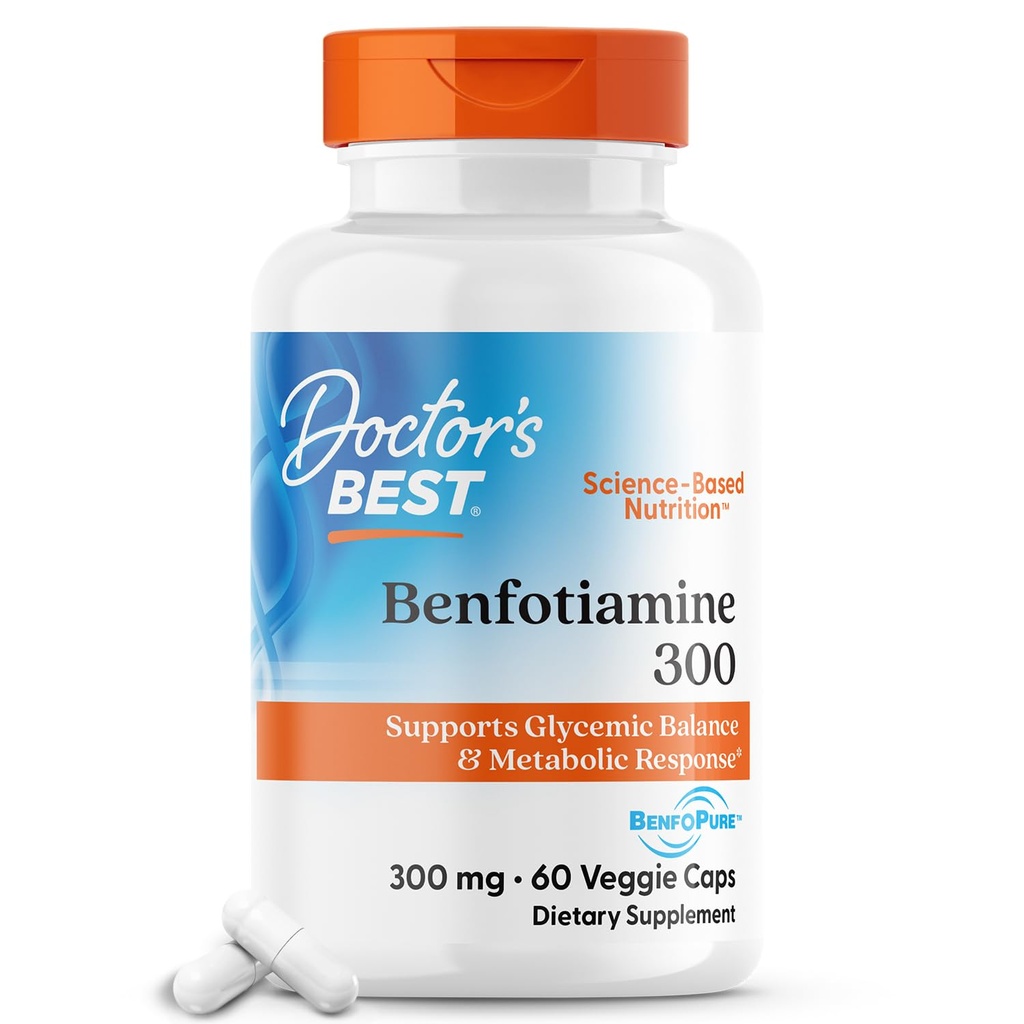Dokter Benfotiamine terbaik 300 dengan BenfoPure, Membantu Mempertahankan Metabolisme Kesehatan, Bukan-GMO, Vegan, Gluten Bebas, Soy Bebas, 300 mg, 60 Veggie Caps