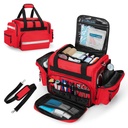 Damero profesional tas medis kosong, Pertama Responder Trauma Bag dengan Pembagian Terpisah untuk Home Health Care, EMT, EMS, Red (Bag Only)