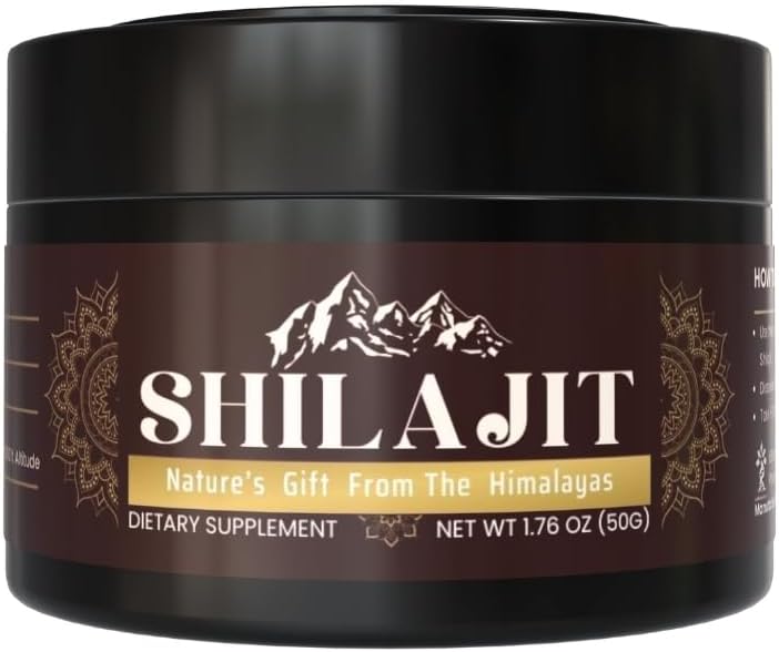 Murni 100% Himalaya Shilajit, Soft Resin, Organik, Sangat Kuat, Acid Fulvic (1.76 oz)