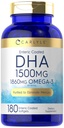 Carlyle DHA Supplemen 1500mg 124; 180 Softgeels = 124; Omega-3 Suplemen Alat124; Non- GMO, Gluten Bebas
