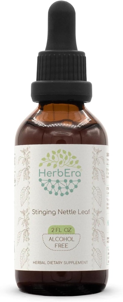Stinging Nettle Leaf B60 Alcohol- Free Herbal Extract Tincture, konsentrasi Liquid Drops Natural Stinging Nettle (Urtica Dioica) Dry Leaf (2 flf oz)