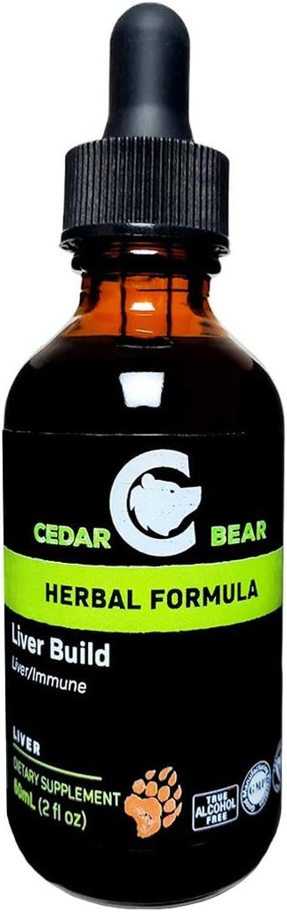 Cedar Bear Liver Membangun Suplemen Cairan Herbal Yang membantu Strengthen Liver dan kandung kemih Fungsi 2 Fl Oz
