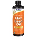 Sekarang Suplemen Makanan, Tersertifikasi Organik Flax Seed Oil Cair, Cold- Menekan dan Unfure, 24- Ounce