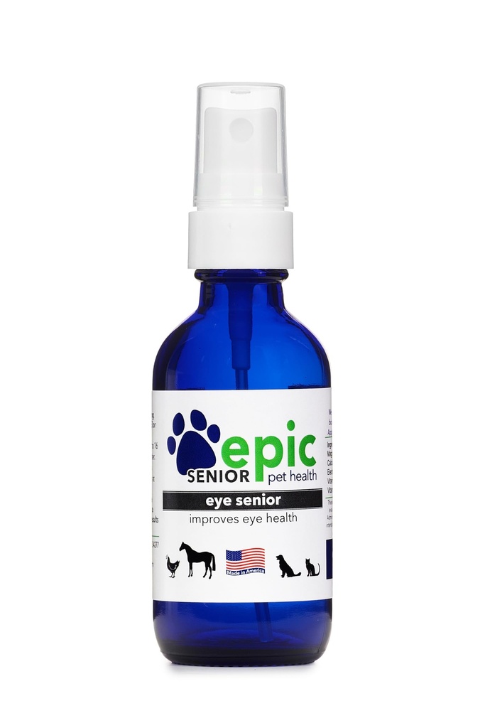 Eye Senior - All Natural Liquid Spray Suplement for Older Pets - Stop The Aging Process - Better Eisight - Mist Over Eyes and Put in Food & Water (2 Oz)