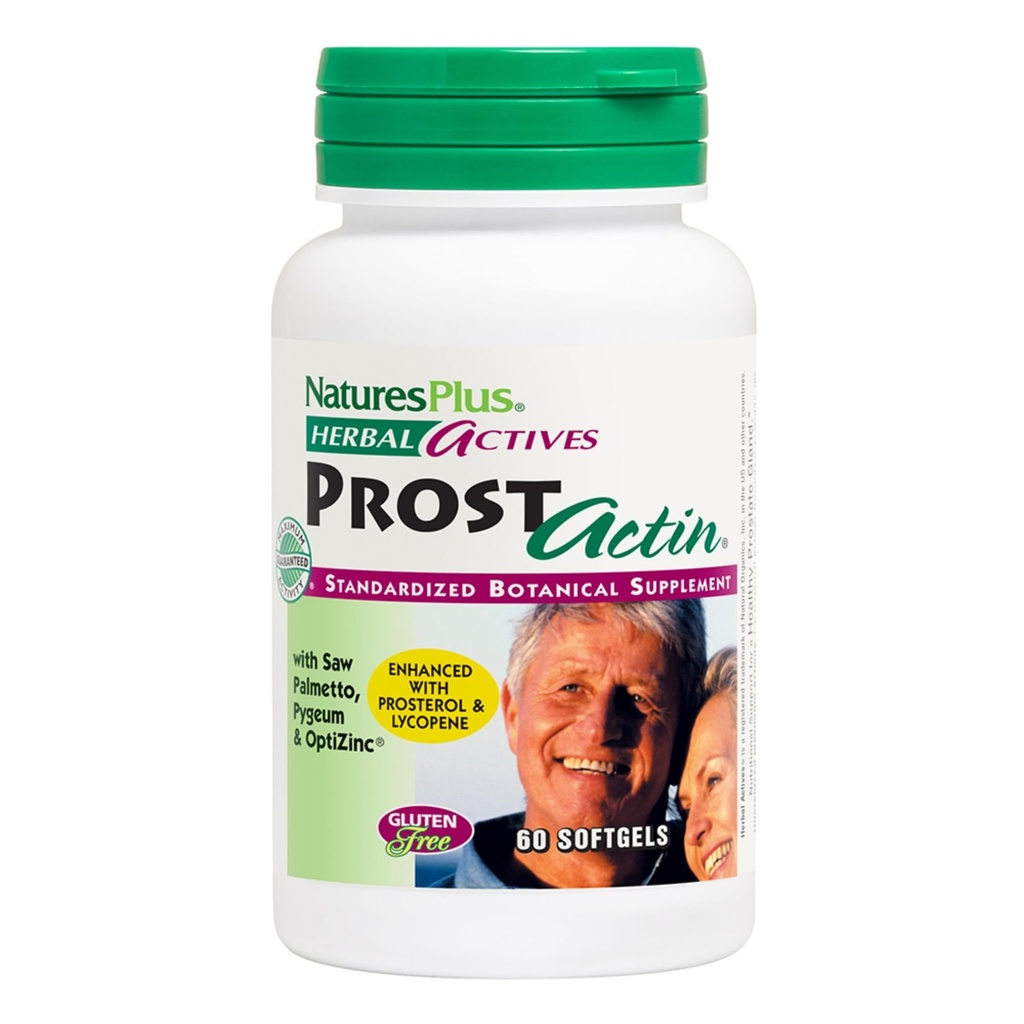 Natuture Plus Herbal Actives ProstActin - 200 iu Vitamin E, 60 Softgels - Healthy Prostate Gland Support, dengan Saw Palmetto, Pygeum & Pumpkin Seed Oil - Gluten- Free-30