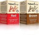 NatuaNectar Natural Bee Propolis Bundle - Red Propolis dan Brown Propolis - for Imune support, Respiratory Health and Healthy Metabolisme - 60 Capsules per Botol