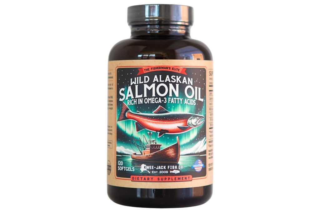 Suplemen Ikan Salmon Omega 3 untuk Manusia: 124; EPA dan DHA 124; Kwee- Jack Fish Co.