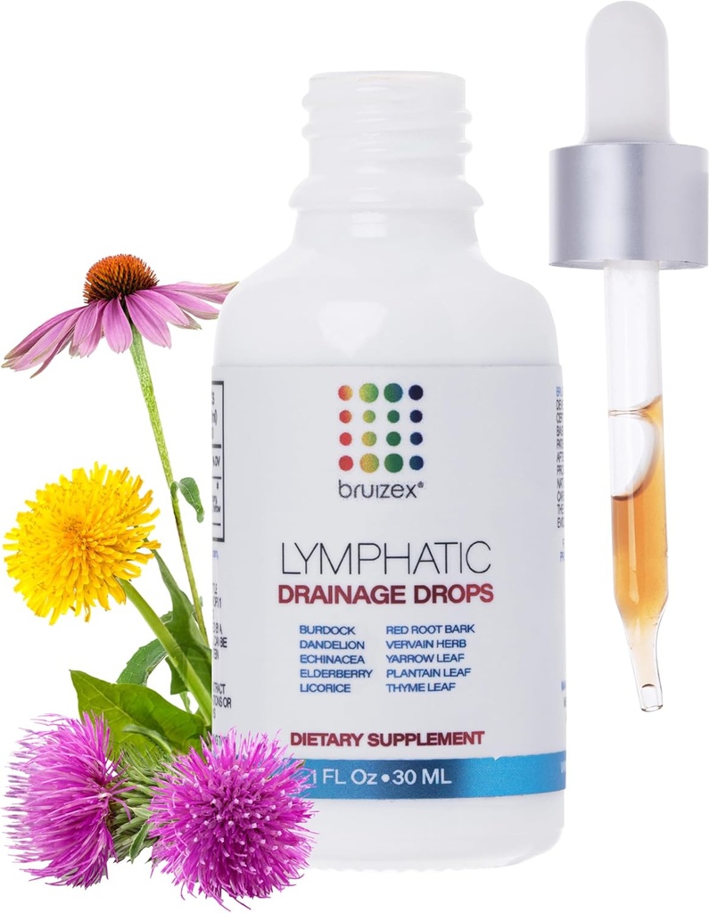 Lymphatic Drainage Drops for Bedah Recovery & Lymphatic Health, Unflafeed, Use Post Liposuction, BBL & Tummy Tuck, Natural Herbal Blend of Dandelion Root, Burdock Root, Echinacea, 1 Fl Oz