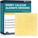 Manuka Honey Calcium Alginate Wound Dressing, 2 "x 2" High Absorbency Honey Wound Dressing with Calcium Alginate, Medical Grade Manuka Honey Wound Care Bandges for Wounds (Pack of 10)