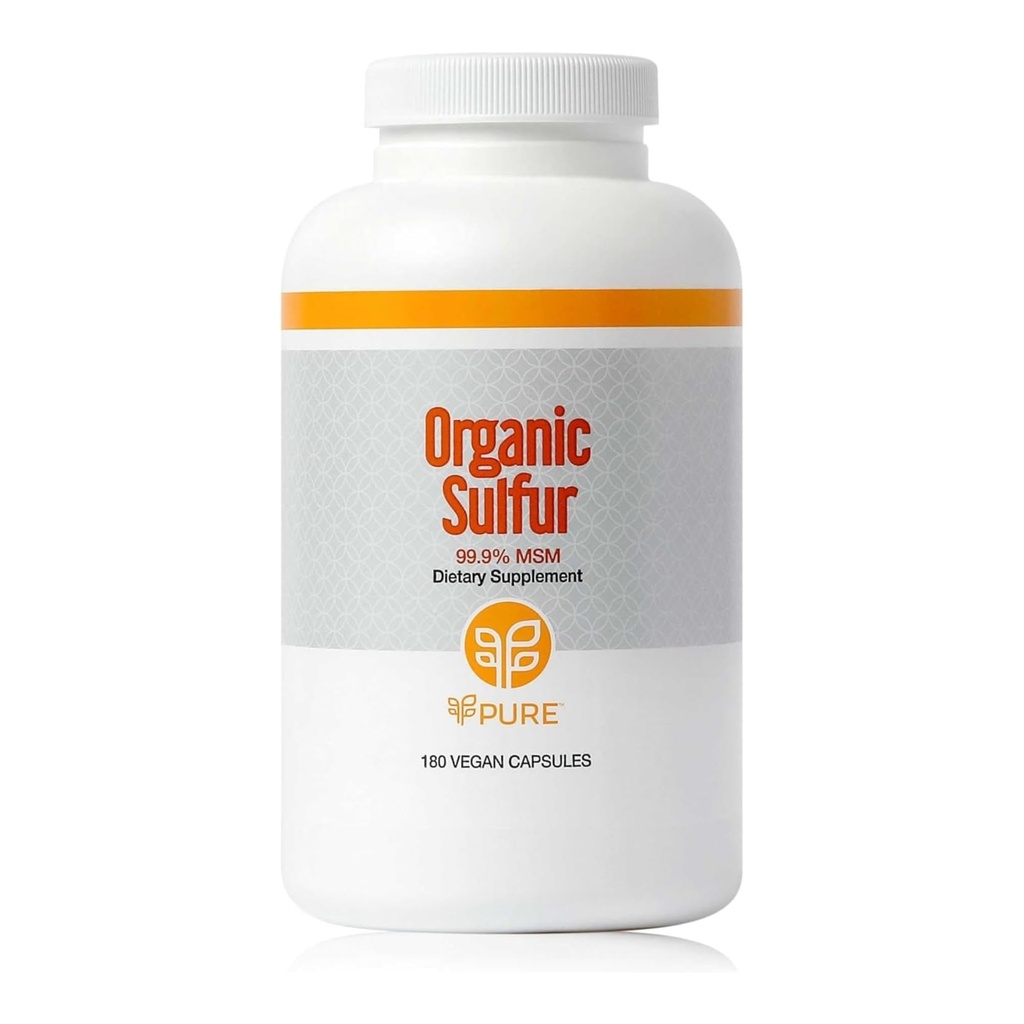PURE 124; Organic Sulfur MSM 124; 180 Capsules 124; Premium MSM bubuk untuk Kesehatan Gabungan 124; Bubuk MSM untuk Pertumbuhan Rambut dan untuk Enhanced Kesehatan Rambut, Skin, dan Nails 24; Vegan, Non-GMO, dan Gluten Bebas