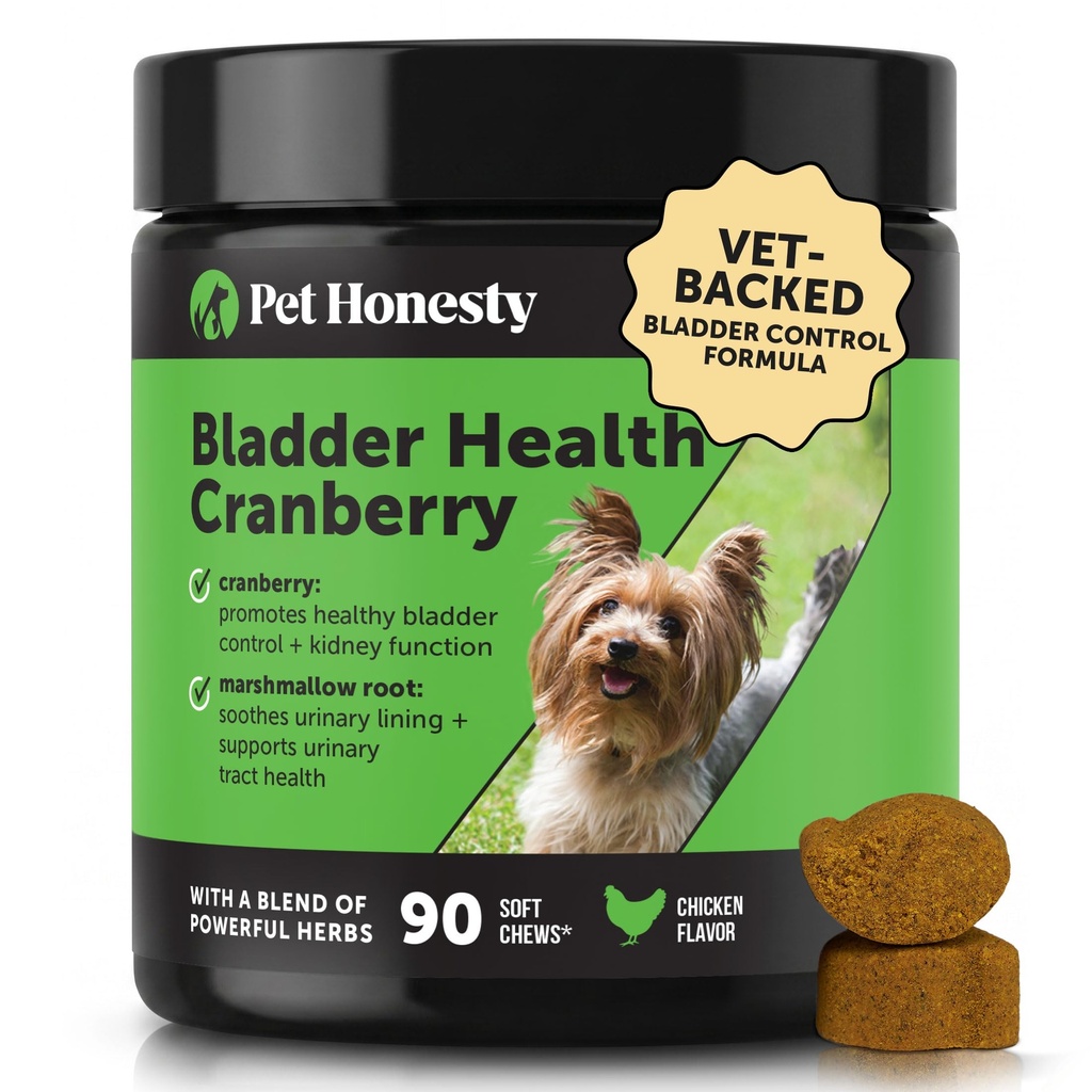Suplemen BIdder Health Cranberry untuk Dogs - Ginjal Dukungan untuk Dogs, Cranberry & D- Mannose untuk Dog Urinary Tract Health, Dog Urine & Bladder Dukungan (Ayam)