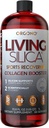 Orgono Living Silica Sports Recovery 124; Vegan Collagen Booster 124; Silica- berbasis 124; Pra & Post Workout Suplemen Gabungan, Tendon & Cartilage Kesehatan, Energi & Endurance 124; 33.8 Fl Oz