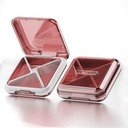 DUBSTAR Daily Pill Organizer, 4 Comparts Portable Travel Small Case, Pill Box for Purse Pocket to Hold Vitamin, Cod Liver Oil, Suplemen dan Medication (Red)