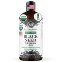 NaturoBliss Organic Black Seed Oil 100 Virgin Cold Menekan Omega 3 69 Super Antioksidant untuk Dukungan Imune, Joints, Mobility, Dibuble, Hair Skin Vegan - Free, Non-GMO USDA Cerfied 8oz