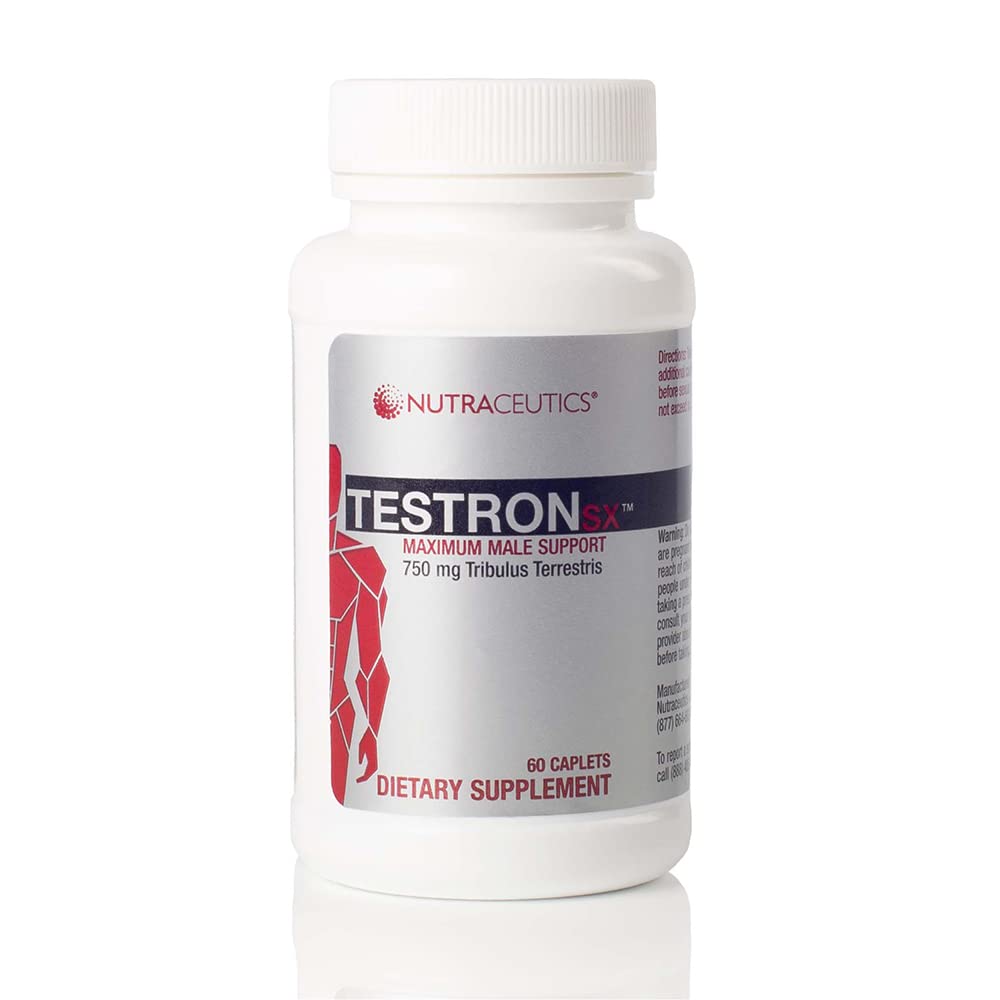 Testosterson SX - Testosteron Dukungan dengan 750mg Tribulus Terrestris - Boosts Vitalitas Pria, Stamina & Performance - 60 Caplets