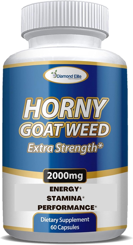 Ekstra Horny Goat Weed Extract - Energi, Performance, & Stamina Booster- dengan Maca, L- Arginine, Tongkat Ali untuk Pria & Perempuan - 60 Kapsul