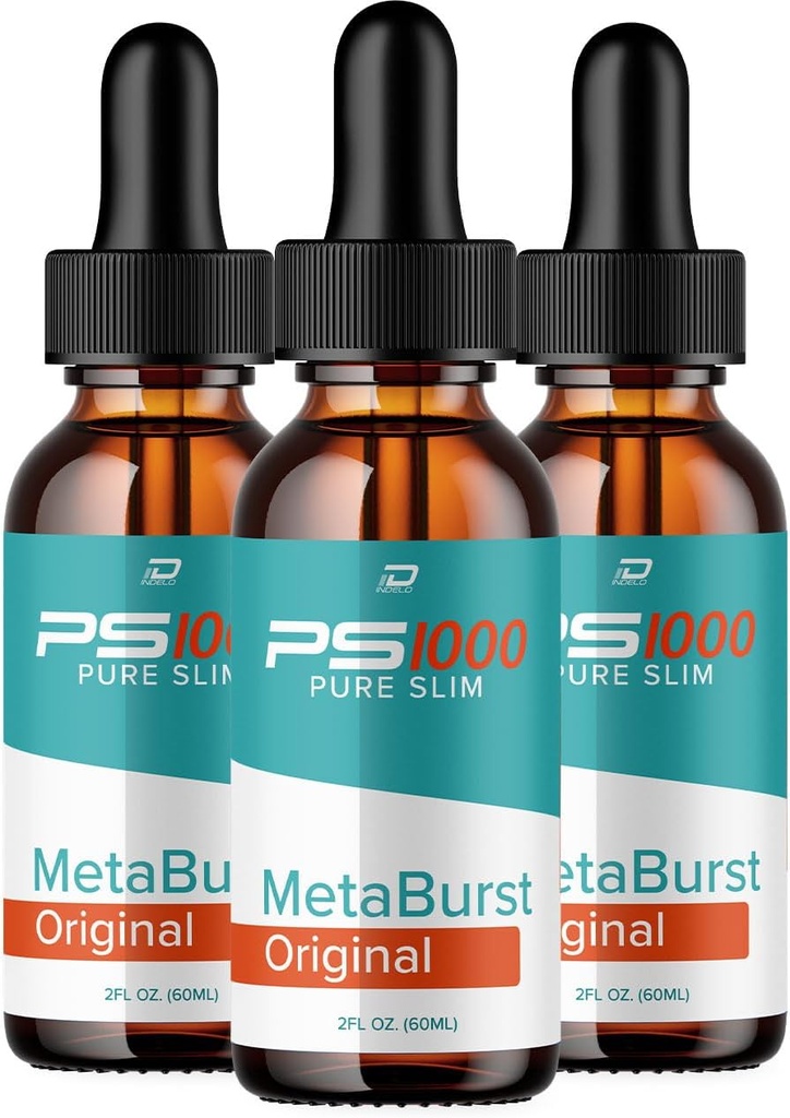 Metaburst PS1000 Pure Drops Liquid Suplement - PS1000 Metaburst Liquid Drops, PS1000 Original Metabolic Supplement, PS1000 Pure Metaburst Review (3 Pack - 3 Pasokan Bulan)