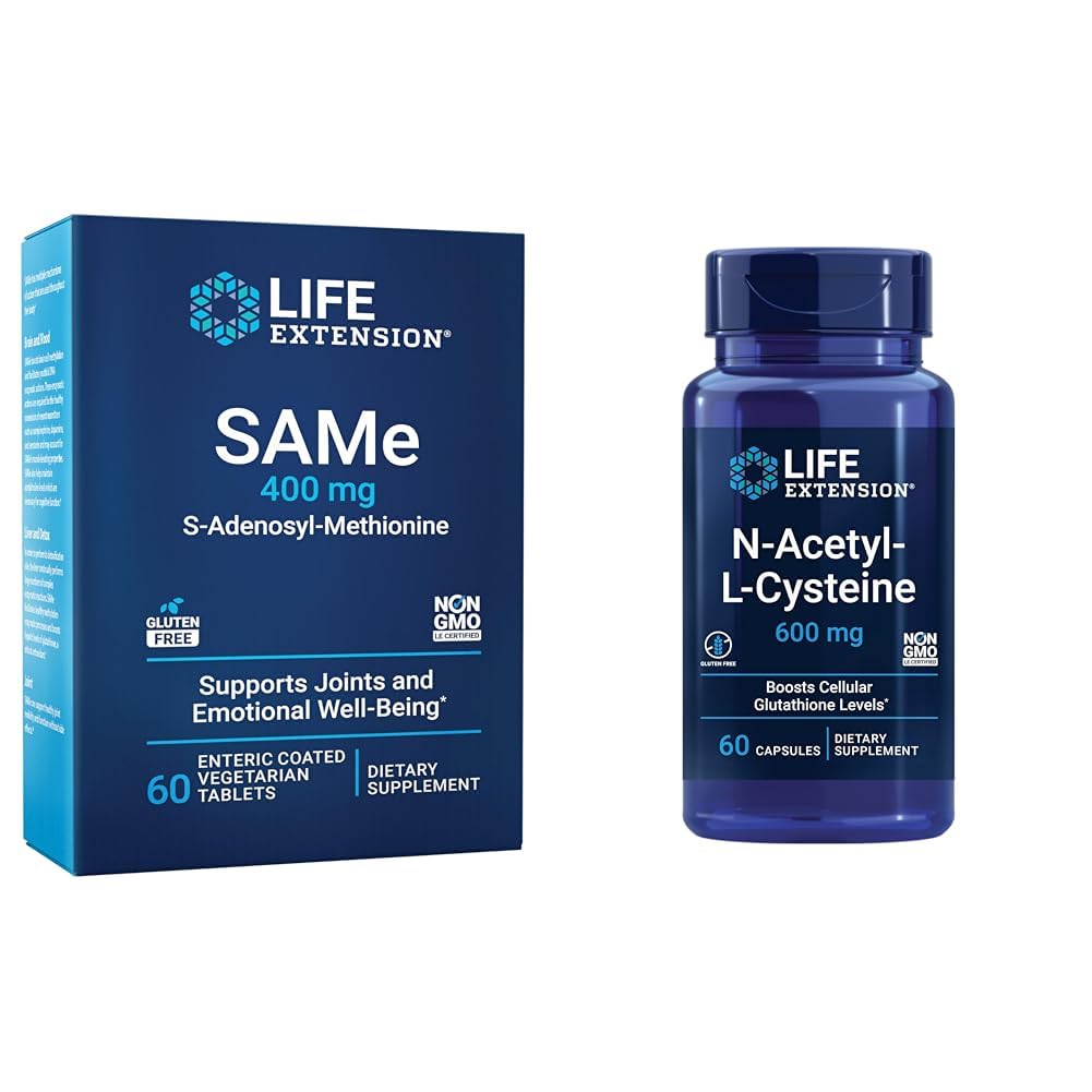 Ekstensi Hidup 400mg & N-Acetyl- L- Cysteine 600mg - 60 Count Liver, Dukungan Bersama & Imune