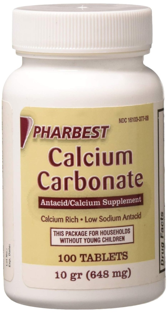 Pharmabest Calcium Carbonate Antax and Kalsium Suplemen 10 Grains - 100 tablet oleh HARBEST