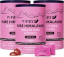 Shilajit Gummies, 3000 Mg Shilajit Pure Himalaya dengan Ashwagandha, Turmeric Sugar- Free Gummies untuk Pria dan Wanita, Suplemen Shilajit, Non-GMO Alam Shilajit untuk Energi, 180 Gummies