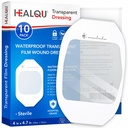 Film Transparent Dressing 4 "x 4.75" (10 Pack) - Adhesive Adhesive Weund Bandages for Post-Surgical Shower, IV Shield, Tattoo Aftercare, Clear Breathable Patch by HEALQU