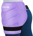 Paket Es Hip Es Ekstra Besar REVIX Dibungkus dengan Straps, Menggunakan kembali Es Gel untuk Penggantian Hip, Thigh, Shoulder & Back, Soft Lining Cold Compress Kit