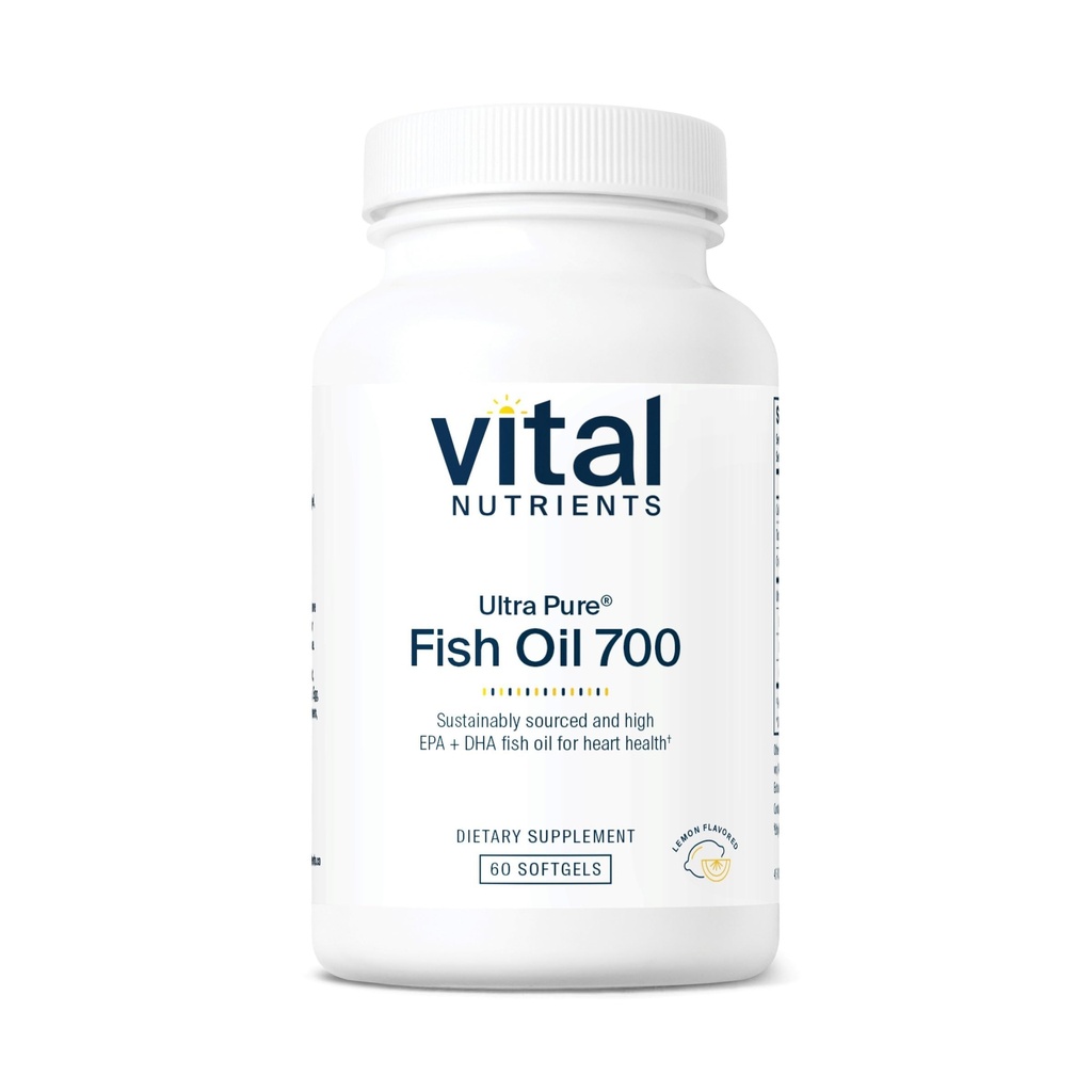Nutrients Ultra Pure Fish Oil 700 £124; Pendukung Jantung, Otak, dan Kesehatan Gabungan * 124; Disustarified High EPA & DHA Omegaga- 3 Fatty Acid 124; Lemon Flavor 124; Gluten, Dairy & Soy Free Of4el