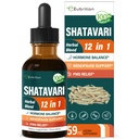 Shatavari (Sytabarari) Drops for Women Support Menopause Relief, Herbal Suplemen PMS, 12- 1 Formula dengan Wild Yam, Vitex Berry Extract. 2oz