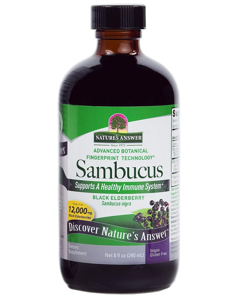 Nature 's Respons Sambucus Black Elder Berry Extract Syrup di Plastic Bottle Alcohol- Free 8- Fluid Ounces 124; Daily Immune Dukungan: 124; Dikemas dengan Antioksidants 124; Family Friendly 124; Flue Season Defender