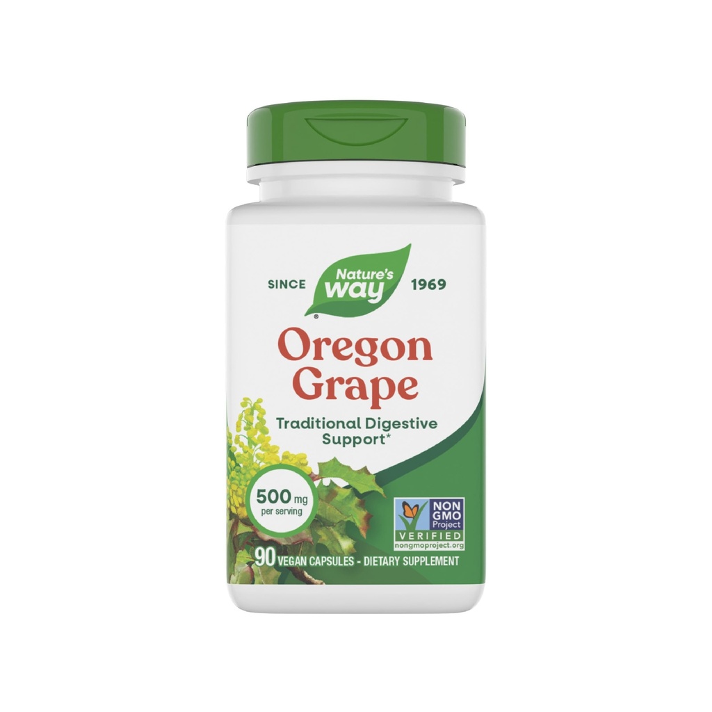 Nature 's Way Oregon Grape, Tradisional Direstoling Remedy * Suplemen, 90 Vegan Capsules