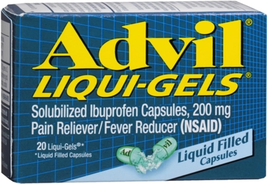 Advil 200 mg Liqui- Gels 20 ea (Paket 12)