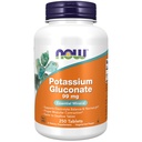 Sekarang Suplemen Makanan, Potasium Gluconate 99mg, Mudah untuk menelan, EscalypMineral *, 250 tablet