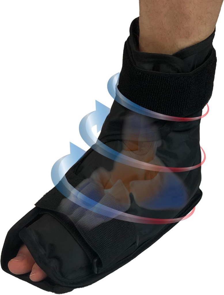 Foot & Ankle Pain Relief Hot / Cold Gel Wrap - Effentially Relieve Foot and Ankle Aches & Pains Menggunakan Kompresi Kemasan Es Gel - Dipanaskan atau Memasak, Targets All Areas Ankle & Foot - Large