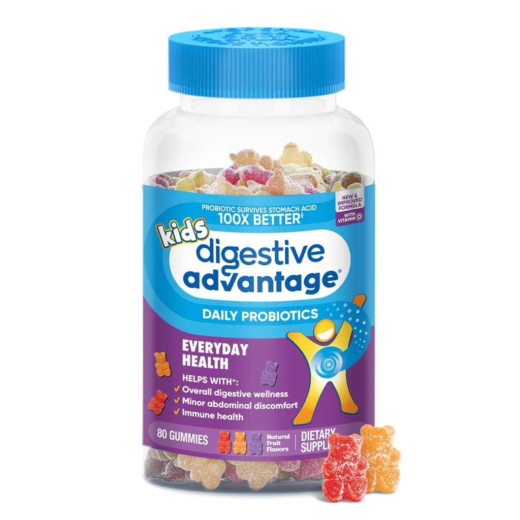 Keuntungan Digetical Daily Probiotic Gummy untuk Anak-anak, Multi, Natural Fruit Flavours, 80.0 Count