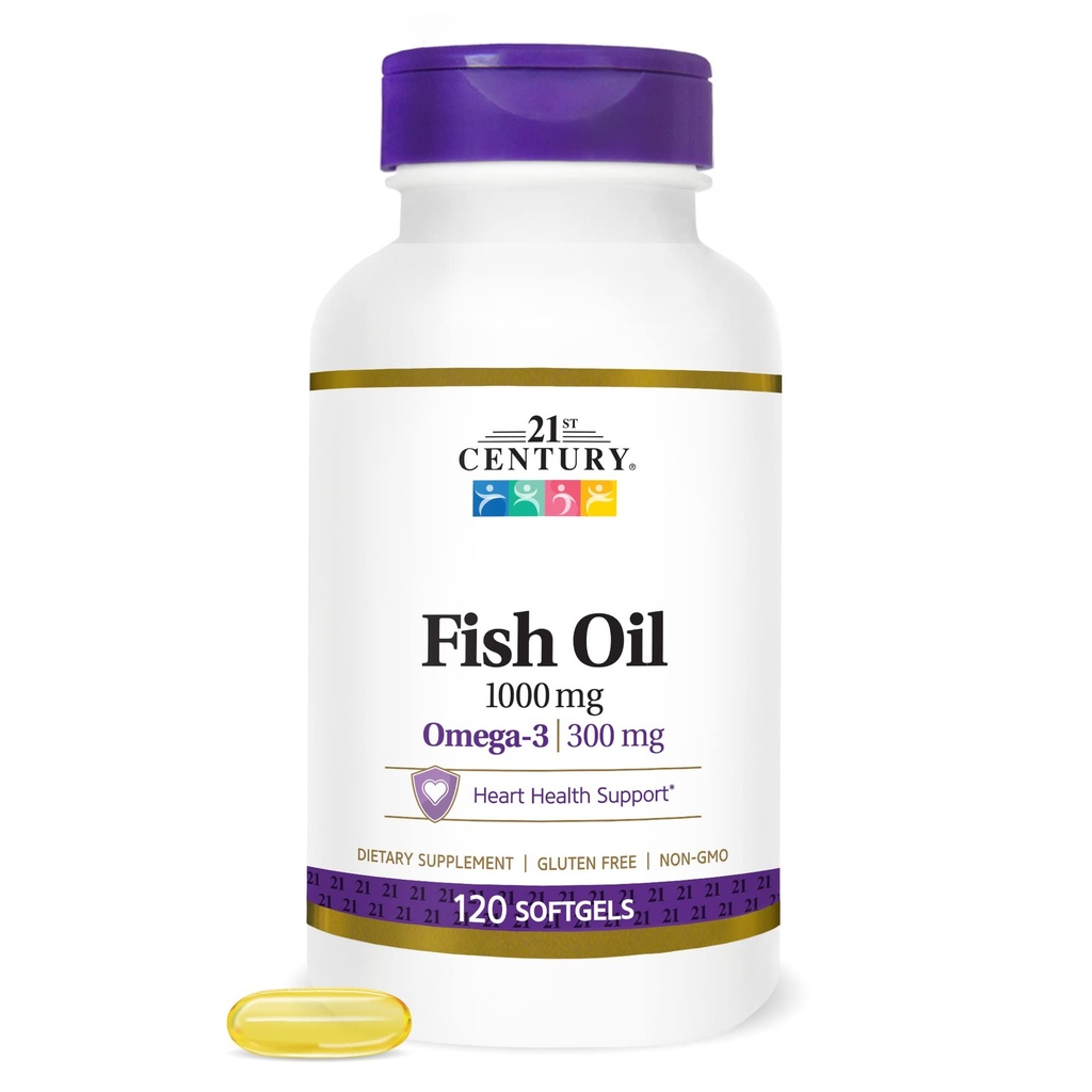 21 Century Minyak Ikan 1000 mg Softgels, 120 Count