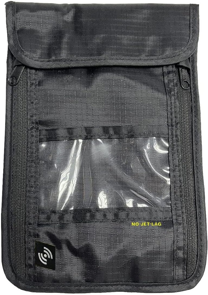 NO Jet Lag Travel Neck Pouch, Passport / Money Holder for Travel for Travel with RFID Blocking technology, Safety Travel to Protect Cash, Credit Cards, Phones, Travel Escessful