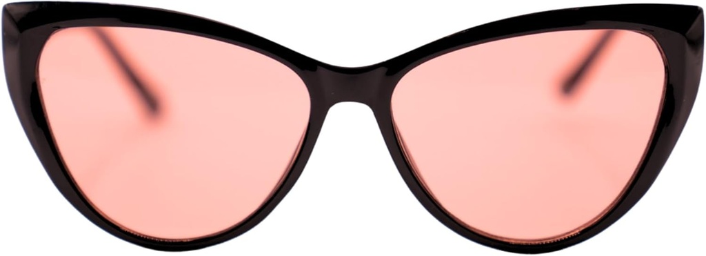 FL-41 Migraine Glasses Transstration Lens for Indoor / Outdoor Light Sensitivity & Photophobia Cat Eye Hardcase