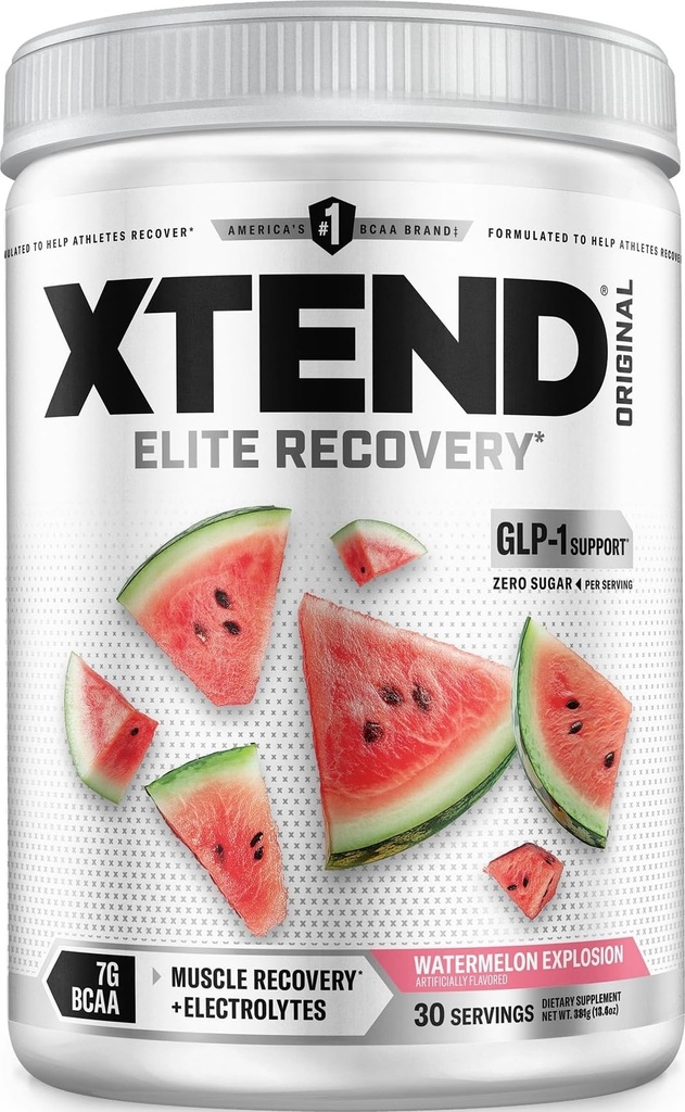 Xtend asli bubuk BCAA, 7g BCAAs dan 2.5g L- Glutamine untuk Hidration Muscle dan Lean Muscle, Sugar Free Intra dan Post Workout Minum dengan Electrolite, Ledakan Semangka, 30 Pelayan