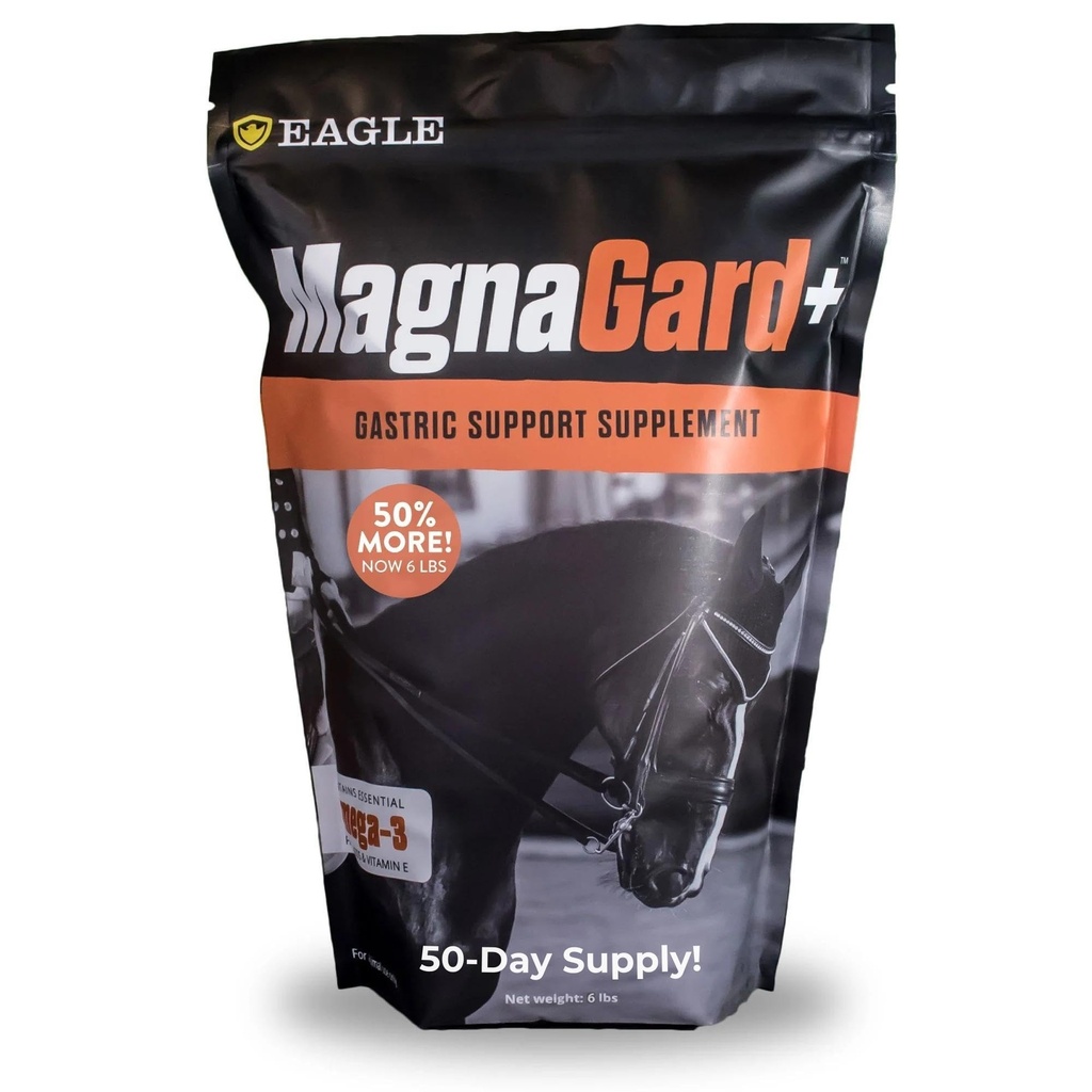 Ditambah Tambahan Dukungan Gastric untuk Kuda dengan Omega 3s 124; Relieves Ulcers, Penyesuaian Tenang, Magnesium & Magnesium Lain Mineral Vital 124; Powder, 6 Pound Bag, 45- Day Supply 124; oleh Eagle Equine